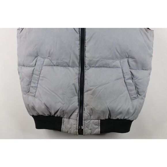 Vintage 90s Streetwear Mens M Distressed Reversible Duck Down Puffer Vest Jacket - Picture 15 of 16